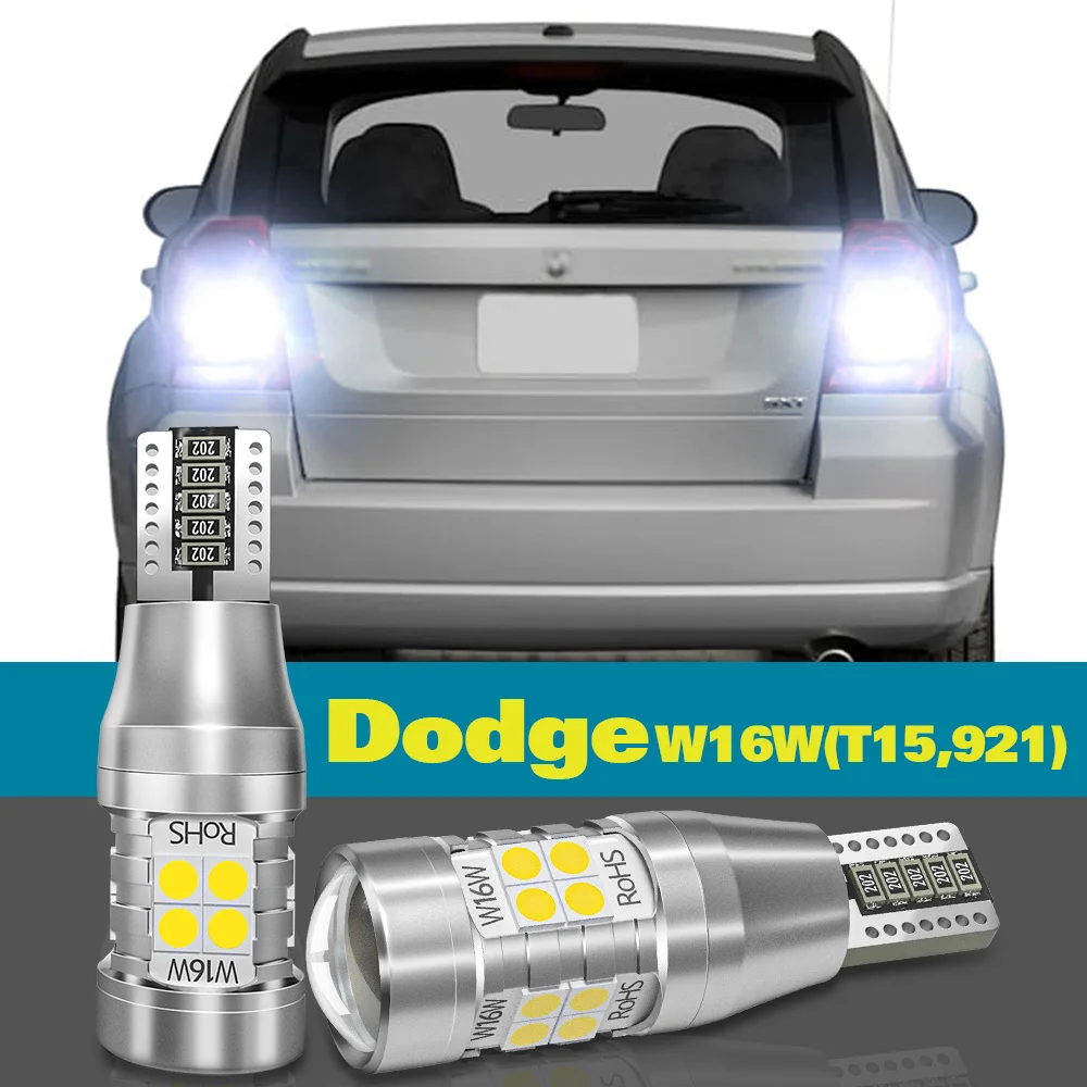 

Reverse Light W16W T15 921 For Dodge Caliber 2006-2012 Charger Durango Nitro Challenger Accessories 2pcs LED Backup Lamp