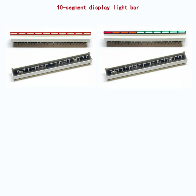 Wyświetlacz LED z listwą świetlną, 10-segmentowa tuba cyfrowa, 3 kolory, ultra jasny czerwony, zielony, pomarańczowy, moduł wyświetlacza DIY wielokolorowy, 59,9*7*6mm