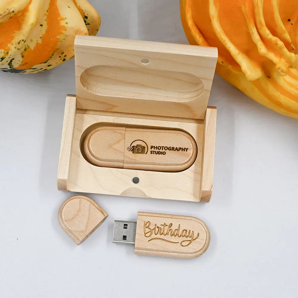 10pcs/lot USB 2.0 Wooden Usb 64gb USB Flash Drive Pendrive 4GB 8GB 16GB 32GB 64GB Memory Stick for Gift (Free Custom LOGO) view 4