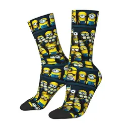 Custom Laughing M- Minions Cartoon Dress Socks Men Women Warm Fashion Crew Socks