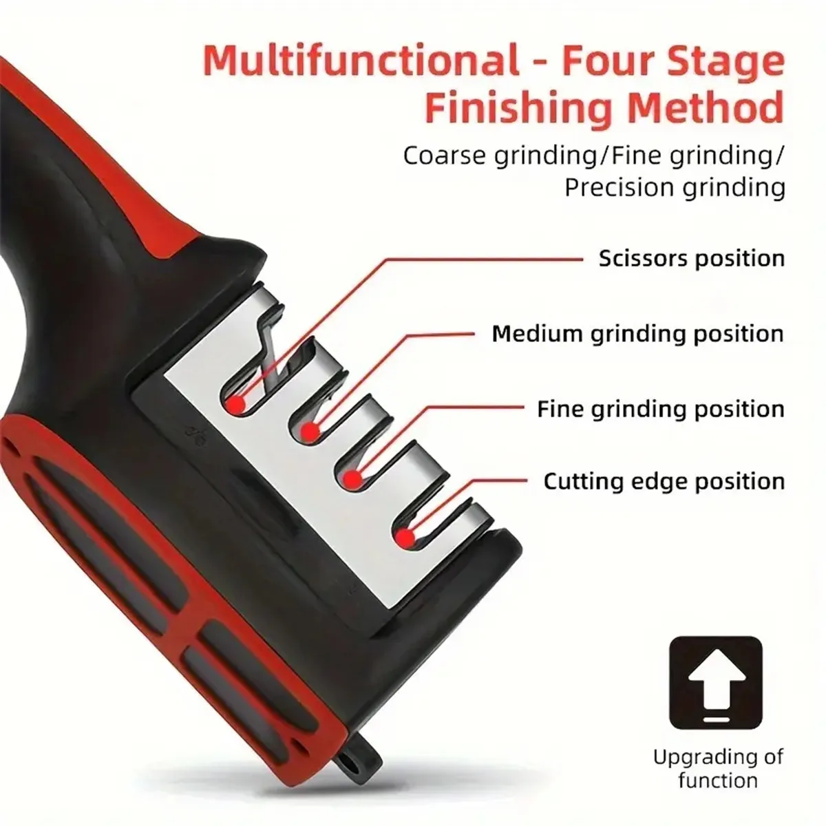 3/4 Segment Knife Sharpener Kitchen Multifunctional Handheld Fast Sharpening Stone Three-Stage Cutting Knife Kitchen Supplies