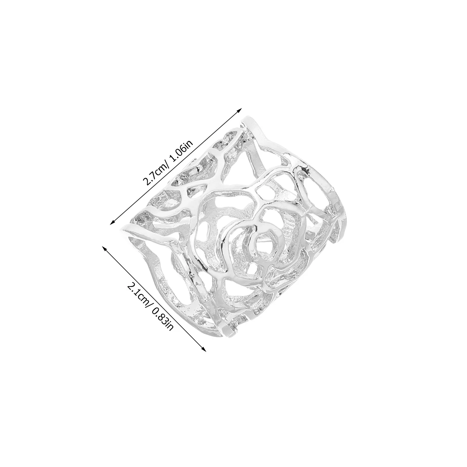 Accessorio per gioielli con tubo scorrevole in filigrana placcata in oro con fibbia per sciarpa rosa per la decorazione delle sciarpe da donna