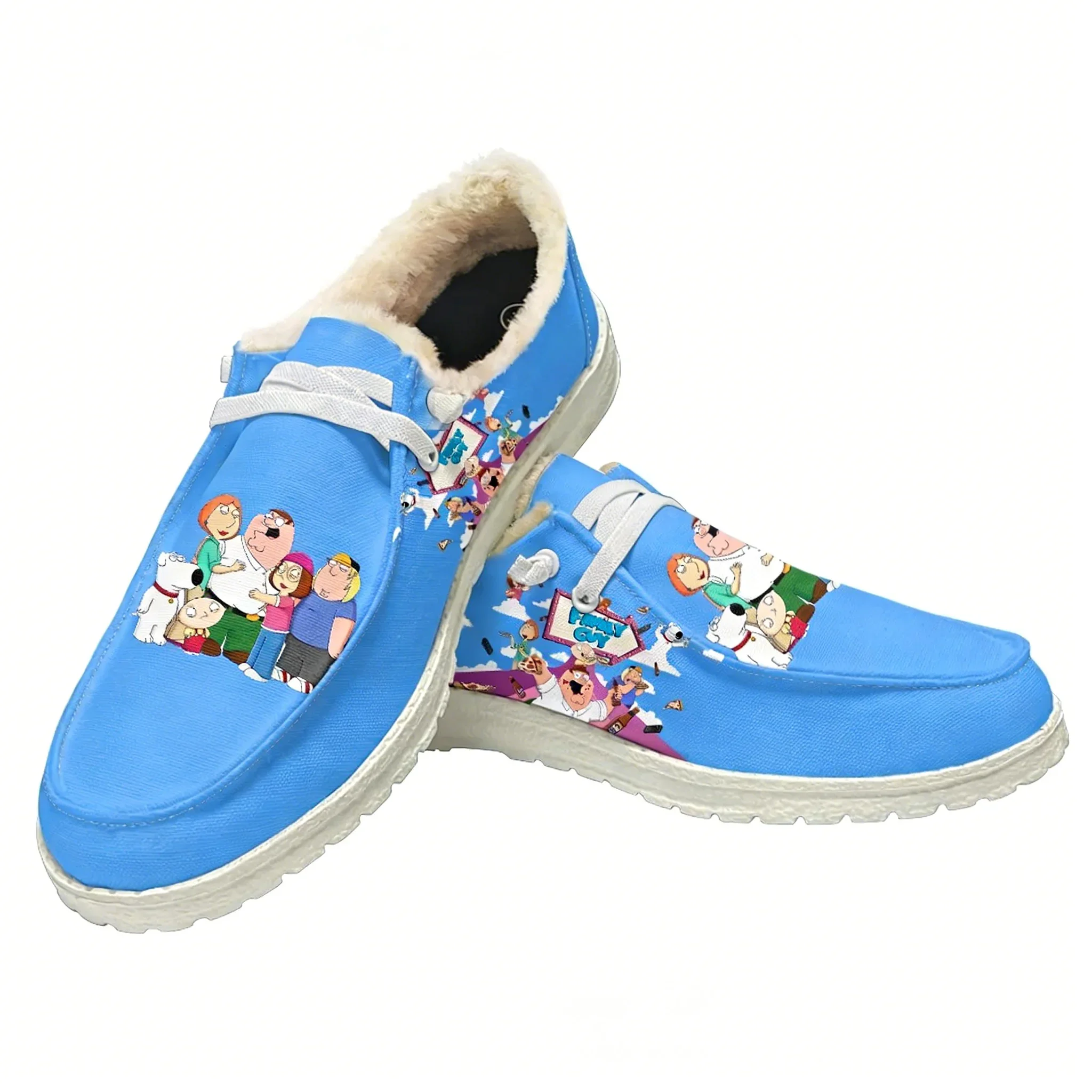 

Теплые повседневные тапочки Family Guy для мужчин и женщин, легкие, прочные, удобные, для дома и улицы, парные, с мультяшным дизайном, на заказ