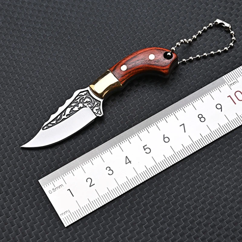 EDC Mini Kitchen Knife Portable Stainless Steel Knife Demolition Express Collection Knife Cut Fruit Keychain Ornament Gift Knife