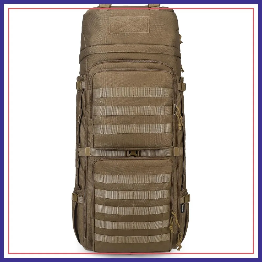 

75L Military Internal Frame Backpack for Men, Tactical Backpack with Recco for Snowboarding, Hiking, Camping