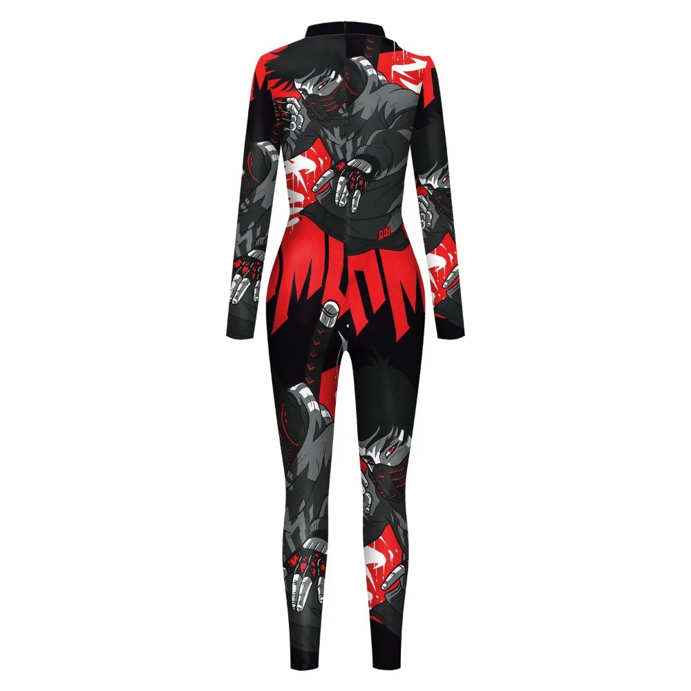 Halloween Mode Punk Roboter Bodysuit Damen Digitaldruck Zentai Sexy Feiertagsparty Jumpsuit Rollenspiel Rave Outfit Catsuit – Detail 12