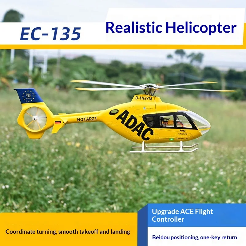 

Feiyi Ec-135 Resembles A Real Aircraft Gps Simulation Remote Control Model Helicopter Ace Control Self Stabilization Retu