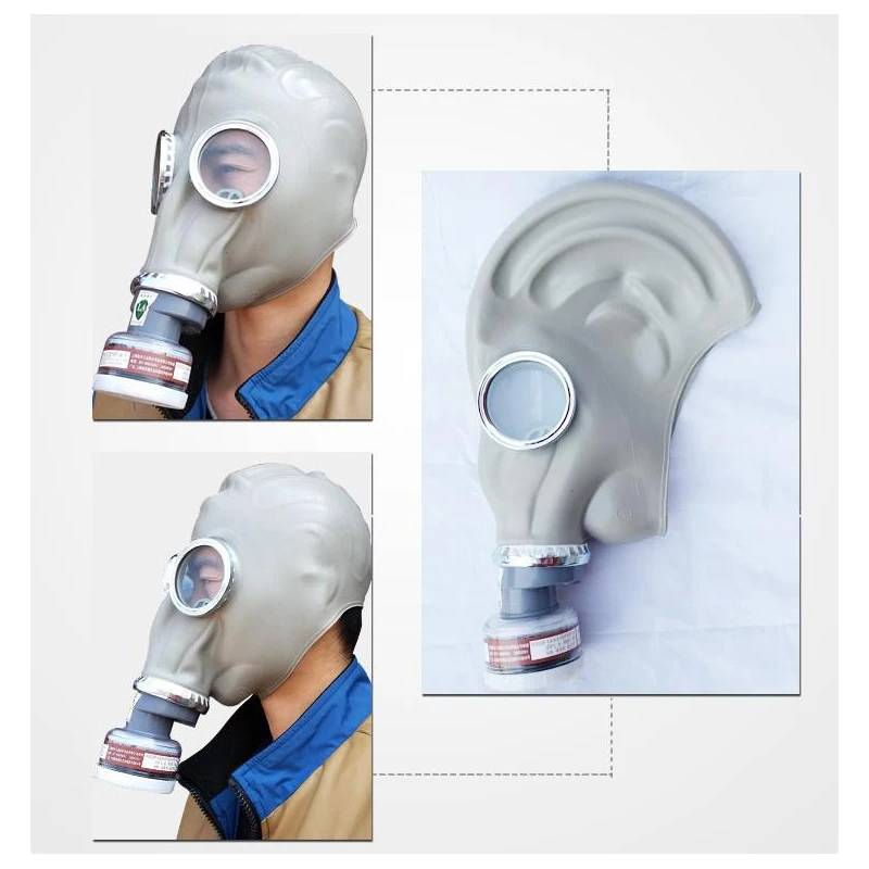 

Russian Classic Style Dust Gas Mask Respirator With Filter Box Chemical Toxic Gases Industrial Spray Paint Full-face Protection