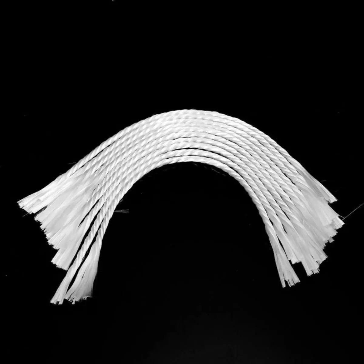190mm Wymienne białe knoty z włókna szklanego, knoty do świec o szerokości 1-6mm do lamp lekkoatletych DIY Lampy olejowe Rzemiosło Materiały do