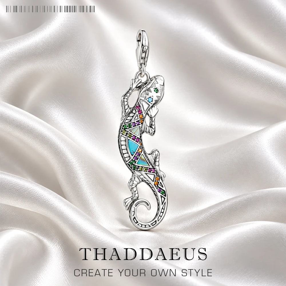 Lizard Anhänger Charme 925 Sterling Silber Türkis Geschenk Glück Schmuck Für Frauen Männer