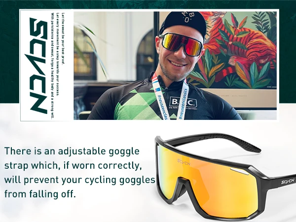 SCVCN Mode Sonnenbrillen Straße Outdoor Radfahren Gläser Sport Fahrrad für Männer Brillen MTB UV400 Brille Fahrrad Reiten Sonnenbrillen – Detail 1