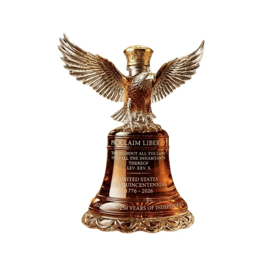 Carafe à whisky en cristal Liberty Bell Eagle, de qualité supérieure, pour bar, décoration de la maison, 250e anniversaire de l'indépendance, vin