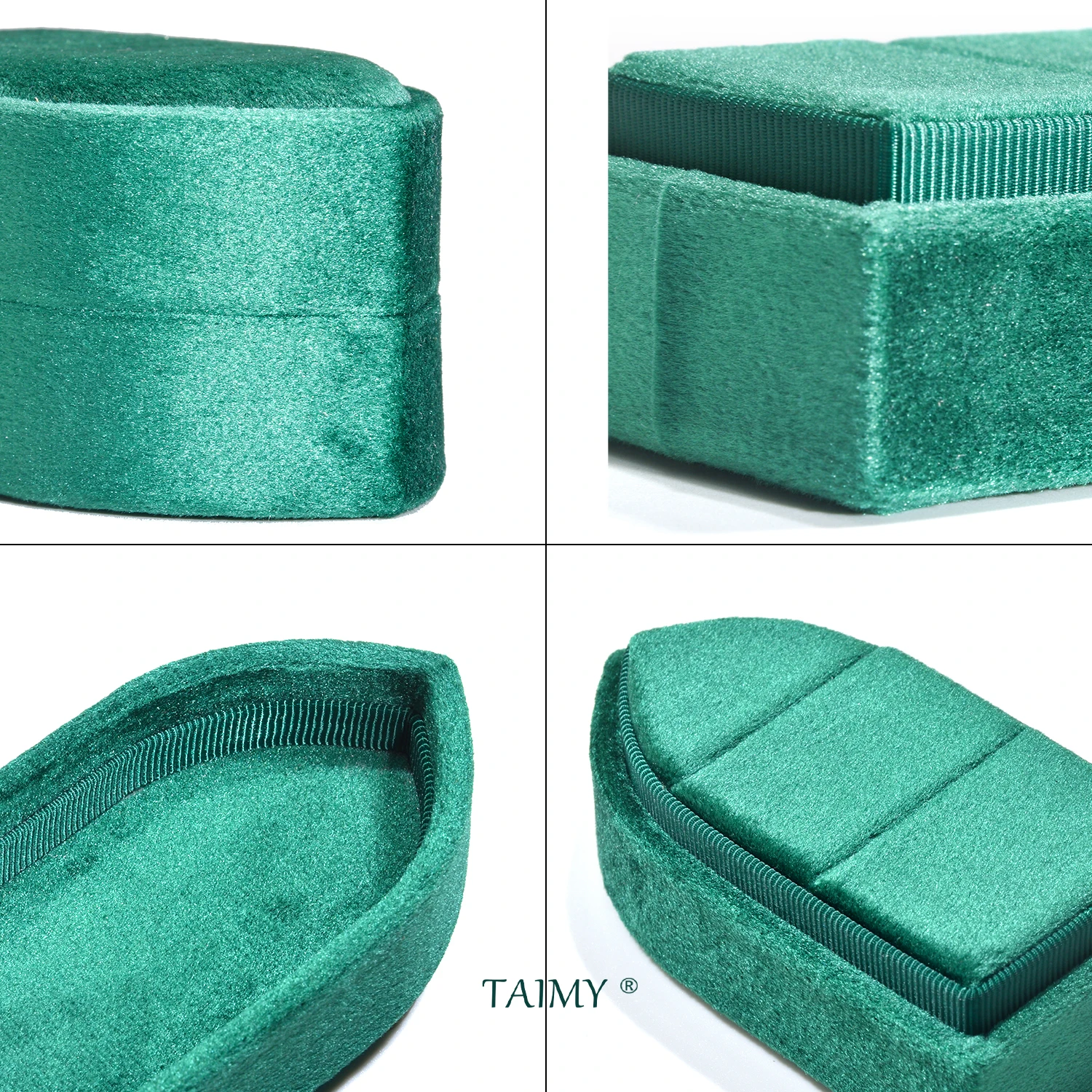 TAIMY-joyero de terciopelo Retro con forma de bala, caja portátil de doble anillo, almacenamiento de viaje, regalos personalizados, logotipo personalizado, venta al por mayor