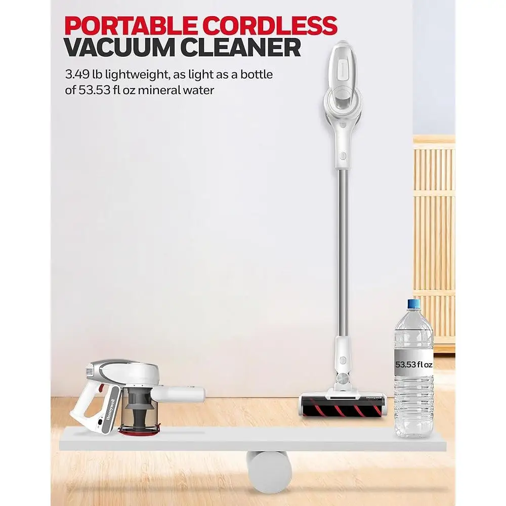 8-in-1 무선 진공 청소기 애완동물 헤어 스틱 진공 경량 엉킴 방지 카펫 하드 바닥 청소기(LED 조명 및