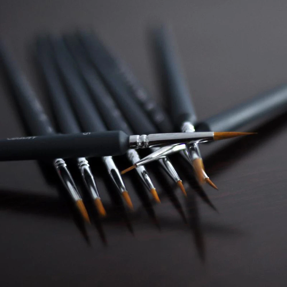 9 個のブラシペンスケッチ輪郭線ガッシュ水彩ペイント油絵