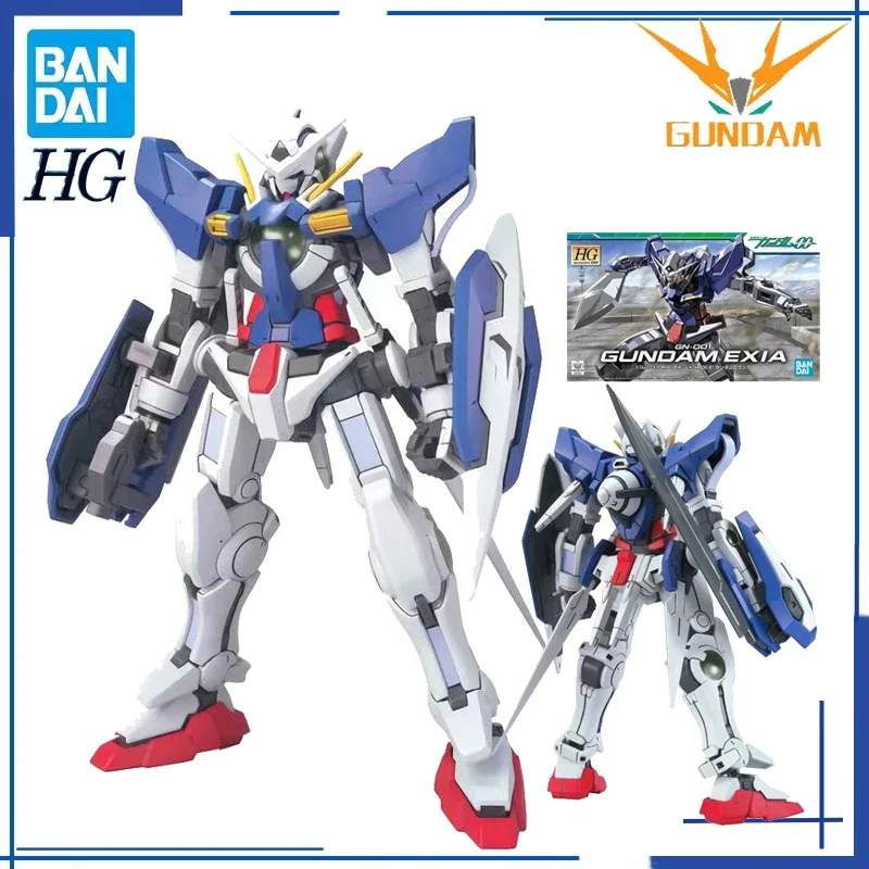 Bandai Original Original Gundam Modellbausatz GN-001 GUNDAM EXIA HG00 1/144 Anime Figur Modell Actionfigur Spielzeug für Kinder
