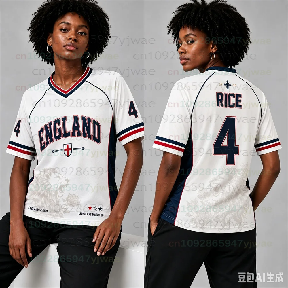 2026 Hottest British Three Lions Soccr Jersey Bellingham/Kane/Rice/Saka No.10/9/7/4 Special Edition Football T-Shirt Men Women T