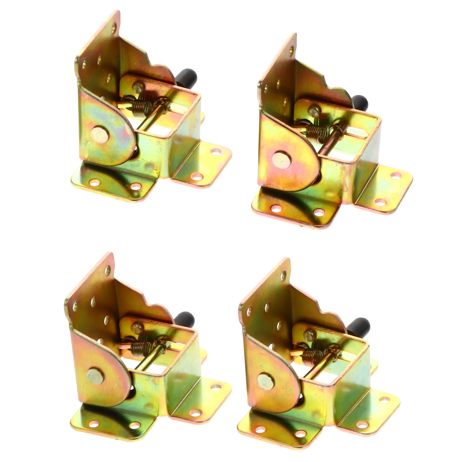 4Pcs Self-Locking Folding Hinge for Table Legs Chair Legs Coffee Table Feet Heavy Duty Iron Support Hinge with Brake Function