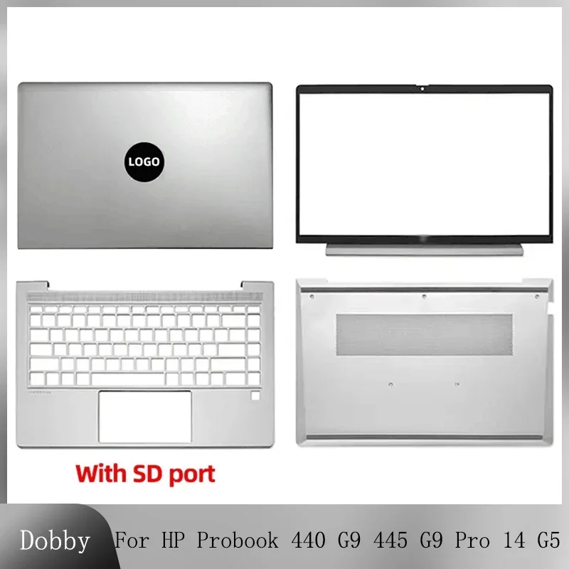 

New Original For HP Probook 440 G9 445 G9 Zhan66 14 G5 Laptop LCD Back Cover Lid Bezel Palmrest Upper Case Bottom Cover Silver