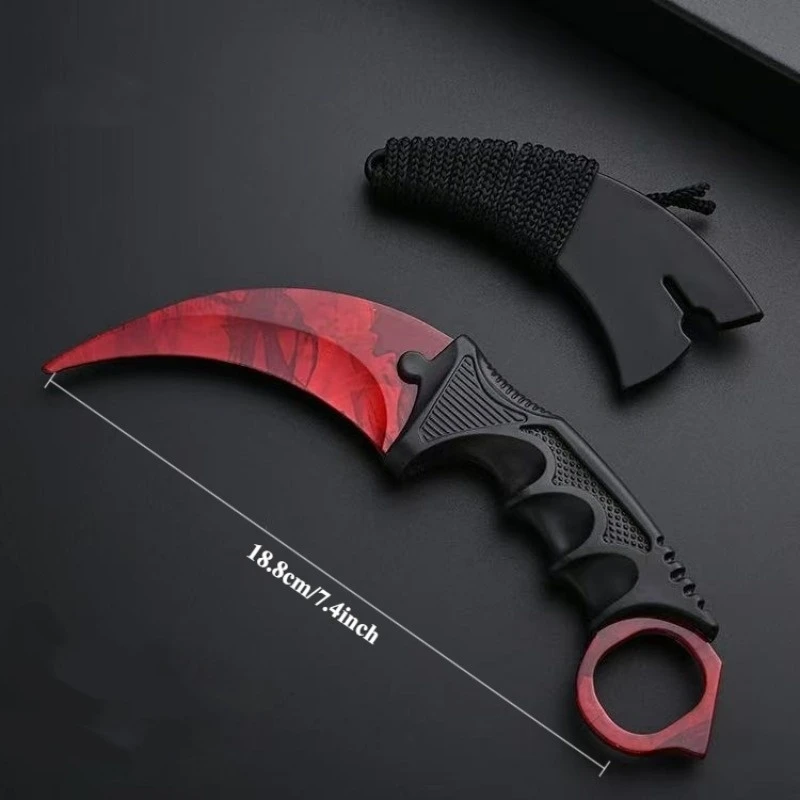 Safety Unsharpened Curved Training Prop With Ergonomic Handle, Multi-color Options For Practice & Cosplay