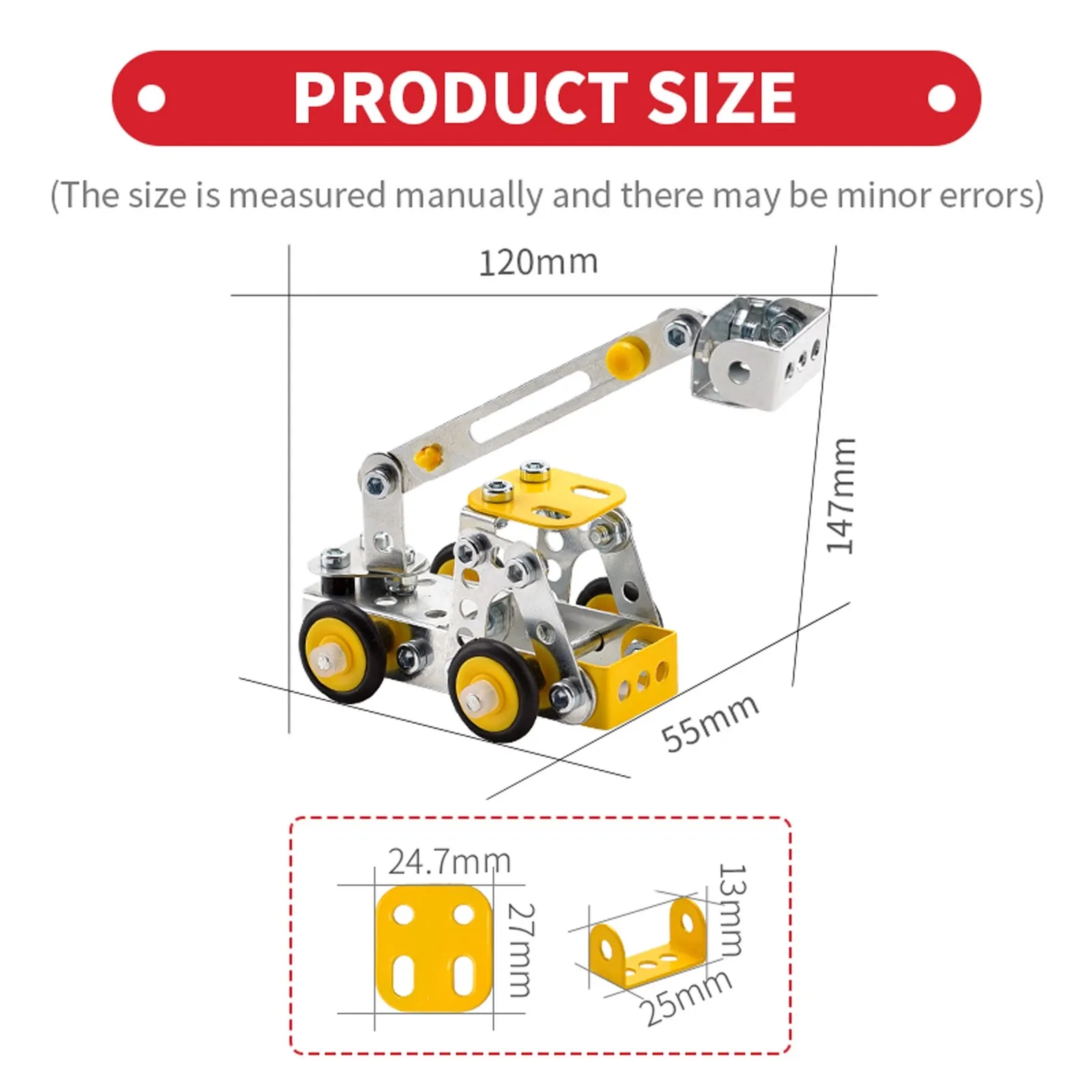 3D Metal Assembly Model Boy Toy Gift Engineering Truck Set Forklift Crane Bulldozer Block Screws And Nuts DIY Children's Toys