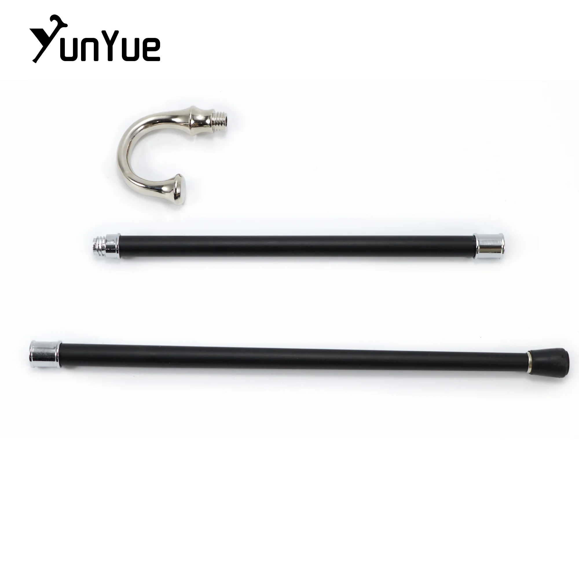 Bastone da passeggio con manico per ombrello vintage argentato Bastone da passeggio classico per gentiluomini Decorativo per feste Cospaly Stampelle per canna da passeggio alla moda 93 cm