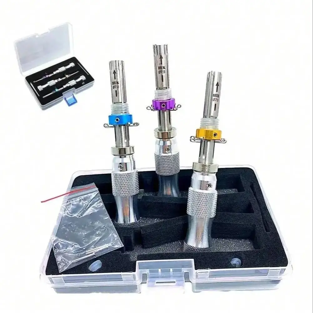 Professional 7-Pin Tubular Lock Pick Set (7.0/7.5/7.8mm) - High-Strength Extended Tools for Vending Machines & Safes