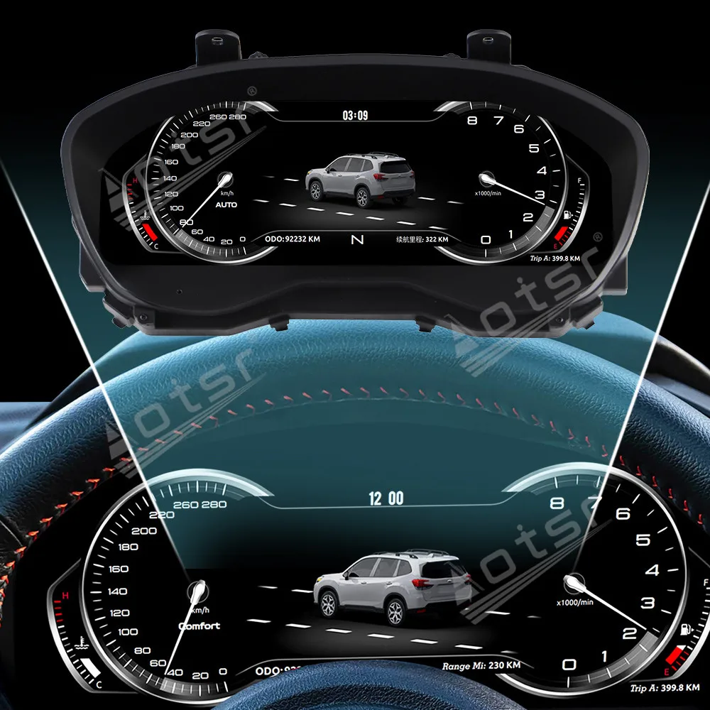 12.3 Inch Full Screen HD LCD Digital Gauge Cluster Smart Dashboard Panel Replacement For Subaru Forester 2019-2024
