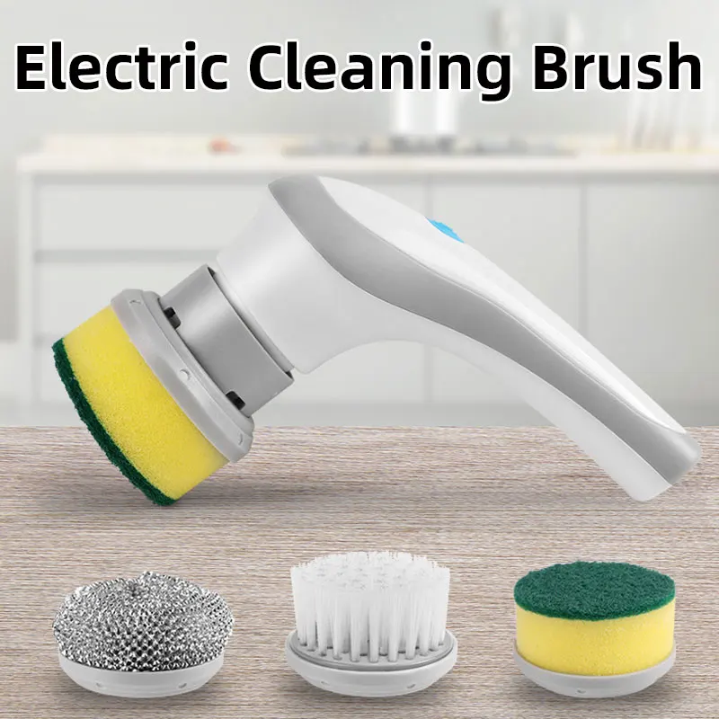USB Electric Cleaning Brush, 3-In-1 Multi Functional Household Kitchen And Bathroom Cleaning Tool, Handheld Wireless