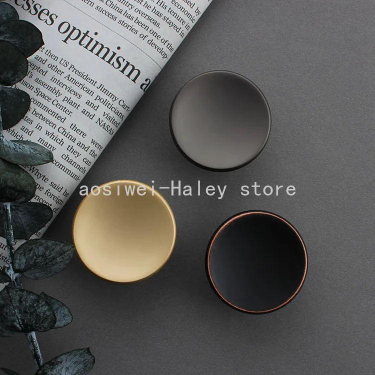 Modern Simple Round Knob Drawer Knob Zinc Alloy Cupboard Wardrobe Dresser Closet Kitchen Door Pull Furniture Hardware