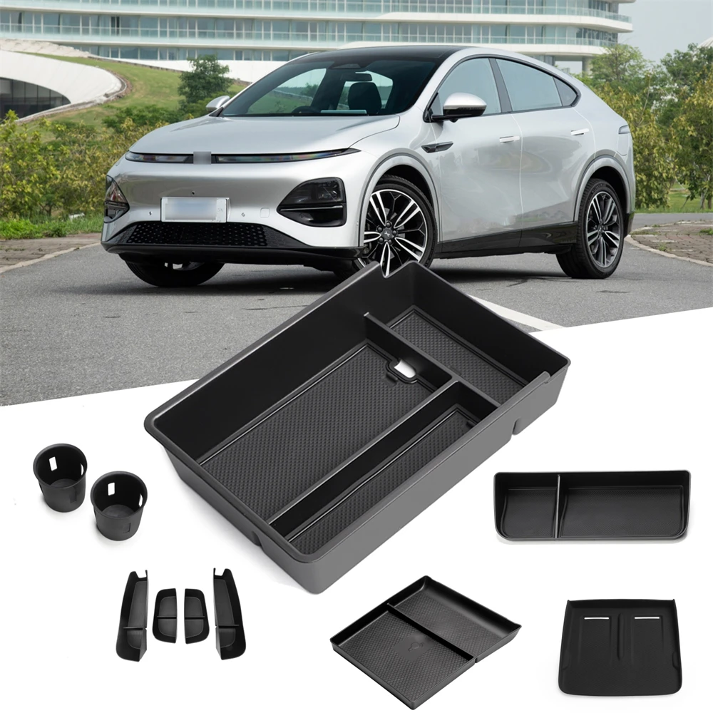 

For Xpeng G6 2023 2024 Armrest Storage Box Car Central Storage Box Cup Holder Dashboard Tray Interior Accessories Stowing Tiding