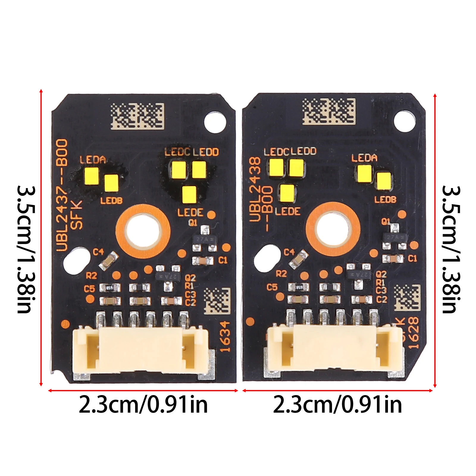 Yellow DRL LED Boards Stabilizer Angel Eyes Module for BMW G30 F90 M5 Headlight Replace 63117214939 63117214940