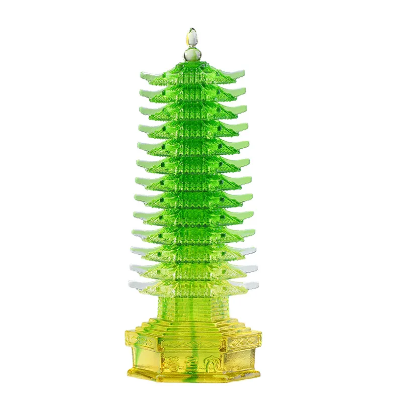 Yjq glazed Wenchang tower ornament home casting Chinese study decoration