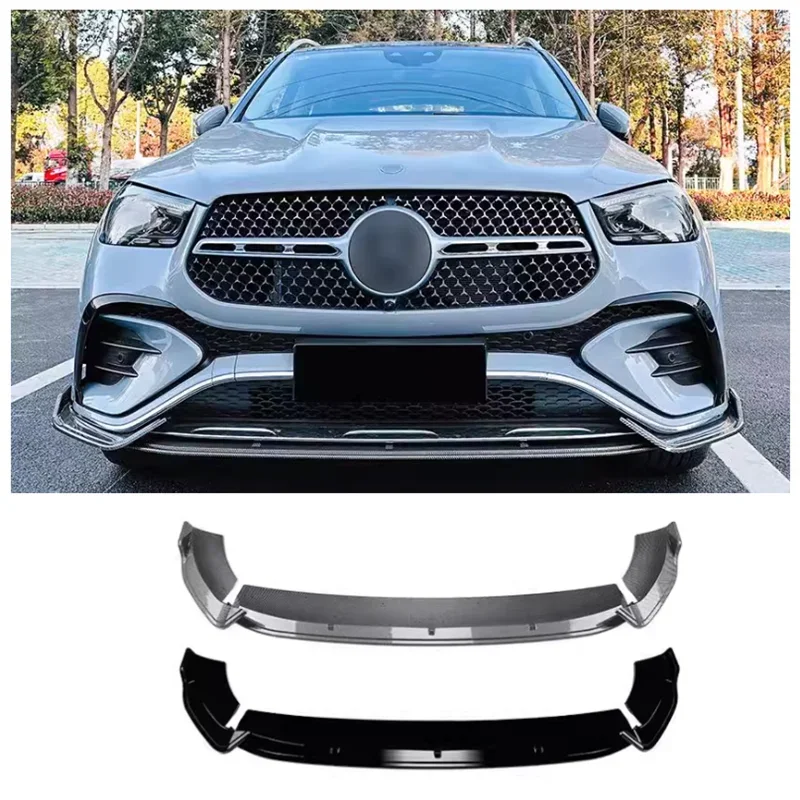 For Benz GLE Class GLE Coupe W167 C167 2024+ High Quality ABS Black Car Bumper Front  Lip Spoiler Knife Cover Body Kit