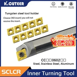 C04H-SCLCR03 C08K-SCLCR06 C12M-SCLCR06 Tungsten steel cutter bar Internal hole Turning Tool CCMT carbide blade lathe tool set