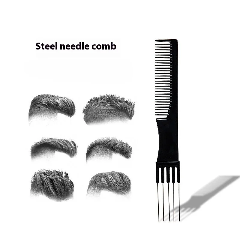 

10 шт., расческа для салона, расческа для секционирования, двойной конец, 5 игл и хвост, инструмент для пробора волос, антистатическая прецизионная расческа для окрашивания, парикмахерский набор