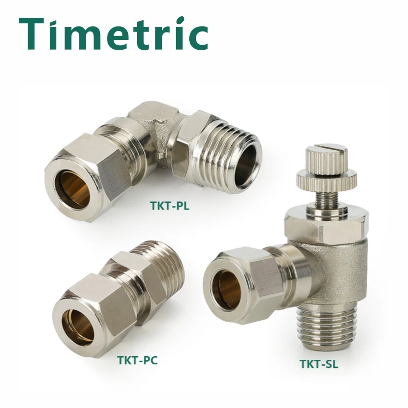 Metal Copper Tape Threaded Air Compressor Hose Quick Connector Plug Socket Connector KT-PU PE