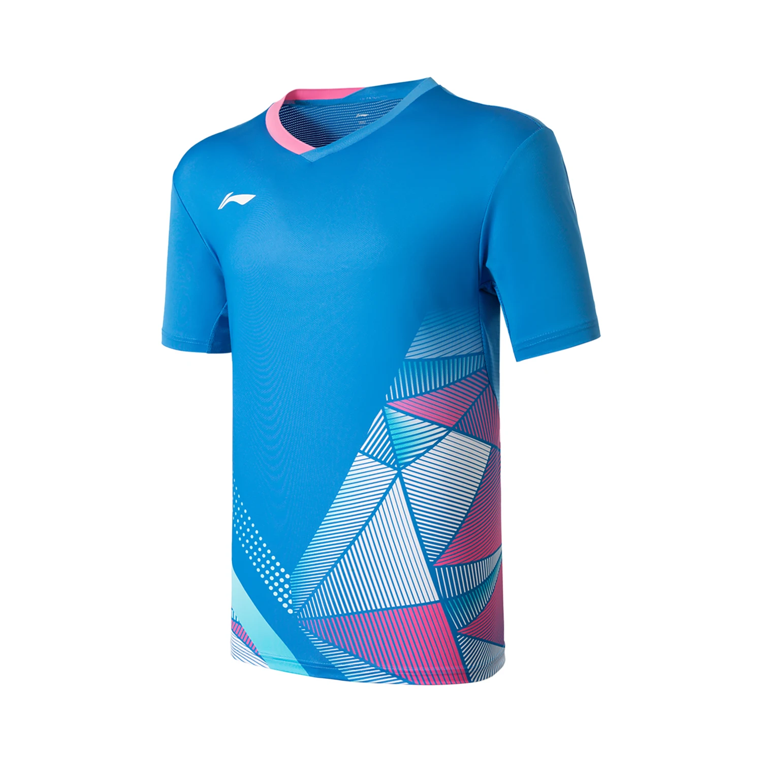 Li-Ning Men Badminton Jersey T-shirt AT DRY Breathable 93%Polyester 7%Spandex LiNing Regular Fit Sports Tee Tops AAYU129