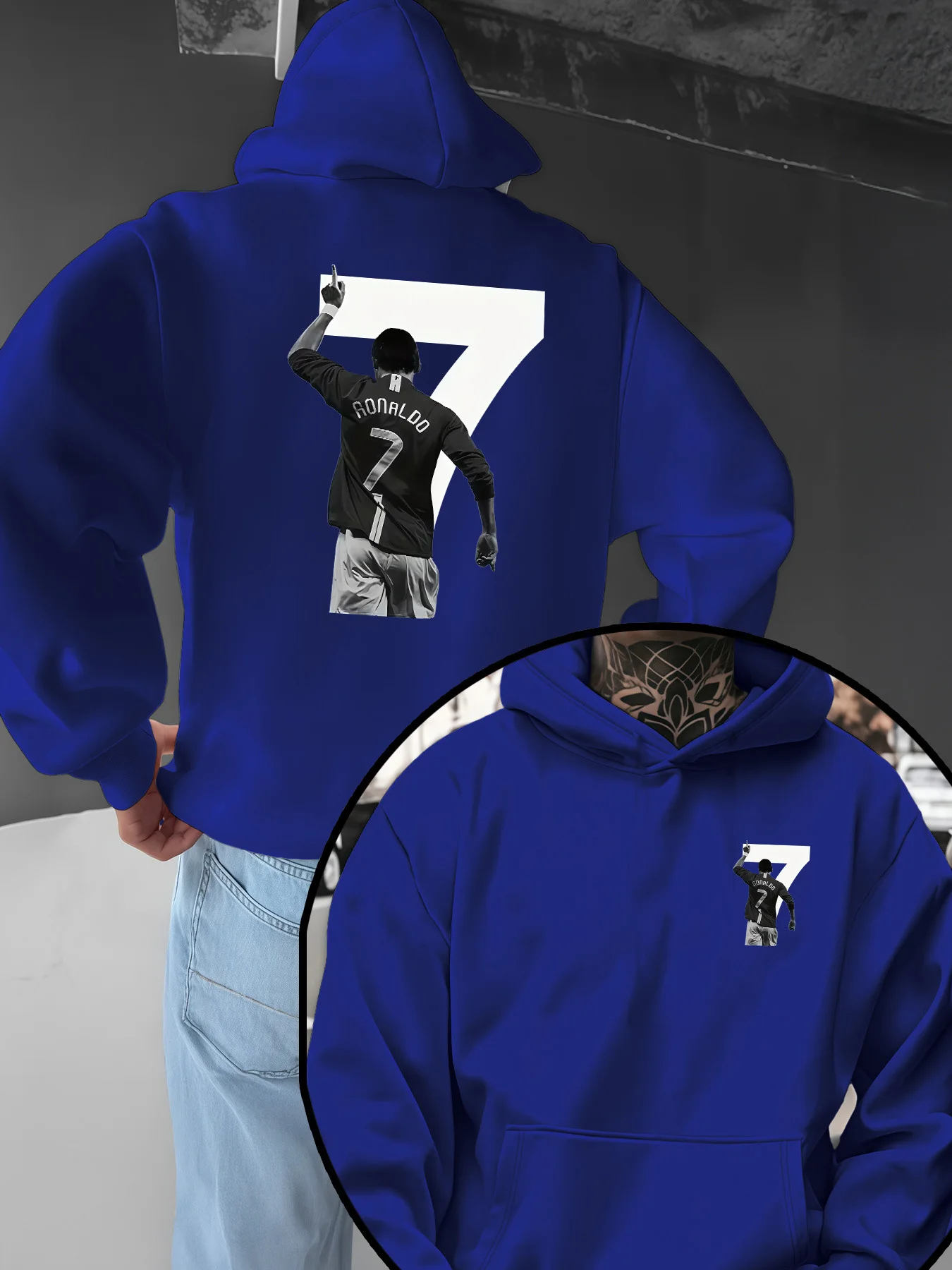 2025 Mode Sport Hoodie Pullover Ronaldo Buchstabe 7 Drucken Lässige Übung Hoodie Herbst Winter Langarm Baumwolle Sudadera Hoodies – Detail 7