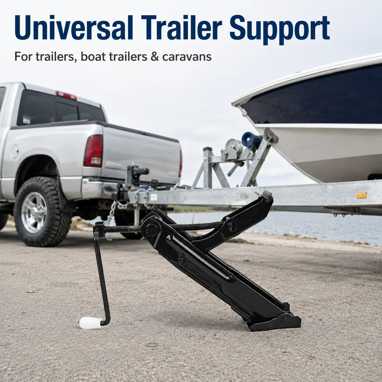 Universal 1.7 Ton Hand Crank Jack Z-Type Manual Lifting Leveling Jack for Car Trailer Caravan RV Garage Auto Repair Tool