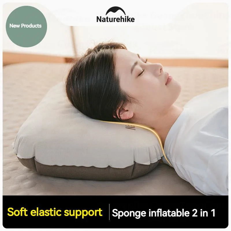Naturehike Inflatable Pillow 3D Sponge Ultralight 160g for Camping Outdoor Travel Neck Sleeping Silent Self Air Pillow Portable