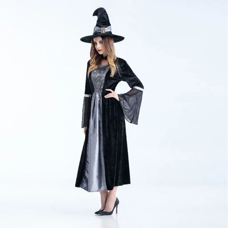 

Women Scary Witch Costumes Adult Sorceress Cosplay Costume For Halloween Carnival Fancy Dress Women Magic Moment Costume