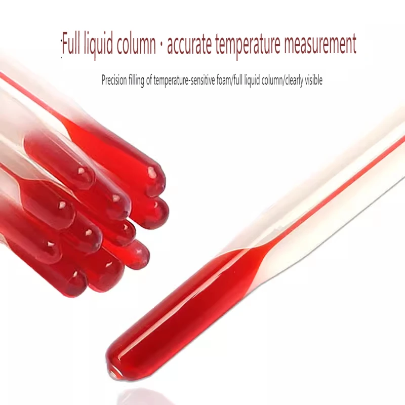 Alcohol red liquid glass thermometer red water thermometer glass rod thermometer industrial experiment chemical