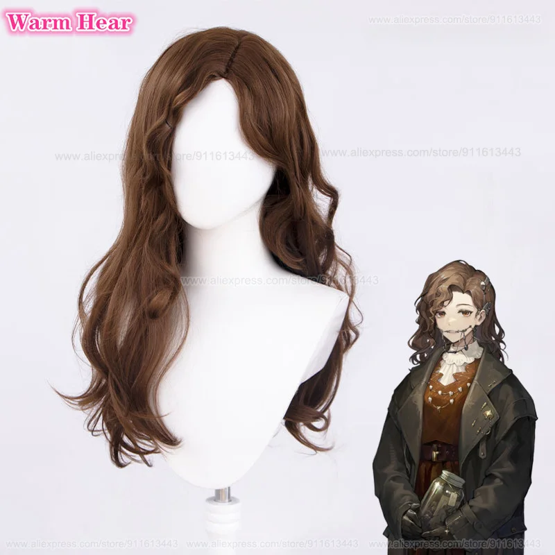 

Tooth Fairy Cosplay Wig Game Long 60cm Brown Curly Wig Cosplay Anime Wig Heat Resistant Synthetic Wigs + A Wig Cap