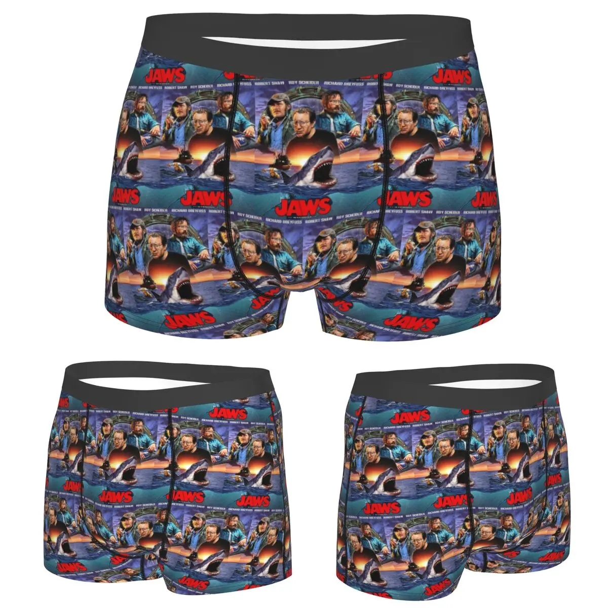 

Boxer Underpants Shorts Jaws Horror Movie Panties Male Breathable Underwear for Homme Man Boyfriend Gifts