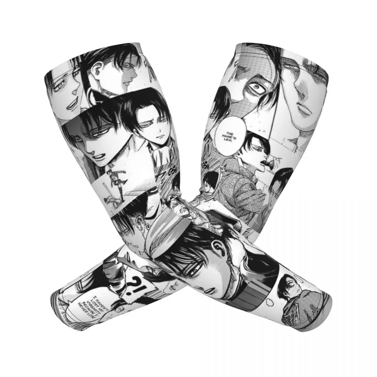 

Леви Акерман Атака Титанов Рукава Мужчины Женщины Солнце УФ-защита Татуировки Прикрытие Спорт Охлаждение Велоспорт