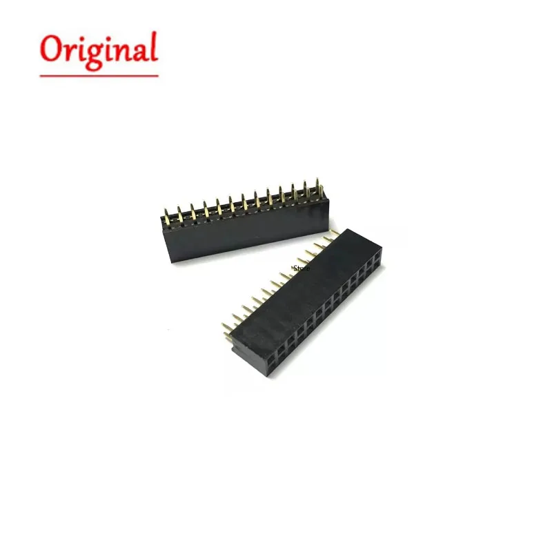 30Pcs 2x2/3/4/5/6/7/8/9/10/12/40Pin Pitch 2.54mm Double Row Stright Female Pin Header Strip PCB Conne