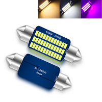 2x 31mm 36mm 39mm 41mm led light C5W C10W Festoon led interior Lights pink ice blue warm white License plate light Reading light