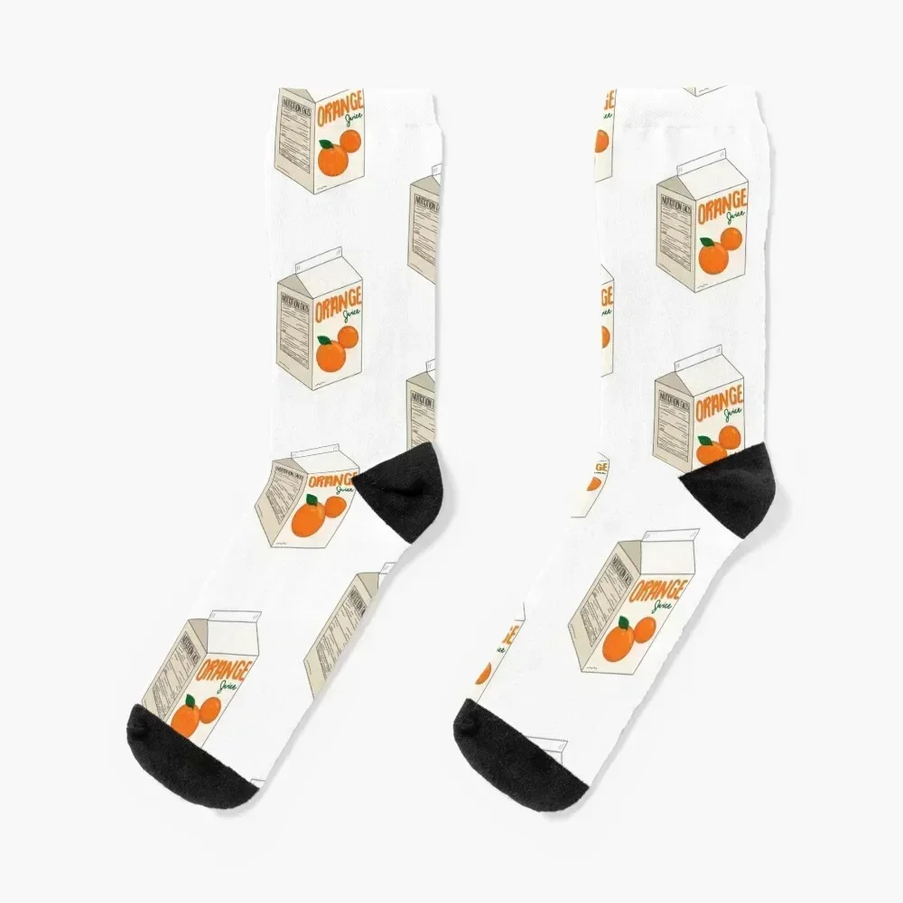 

orange juice carton Socks Men's football floor sport Boy Child Socks Women's