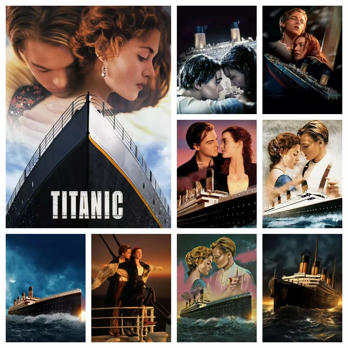 2026 Mosaic Romantic Love Story Cross Titanic Movie 5D DIY Drills Diamond Painting Stitch Rhinestones Embroidery Home Decor Gift